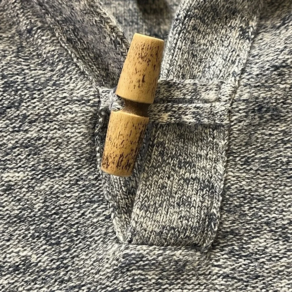 Banana Republic‎ Men's Small Hooded Blue Sweater Pullover Cotton Nautical Toggle